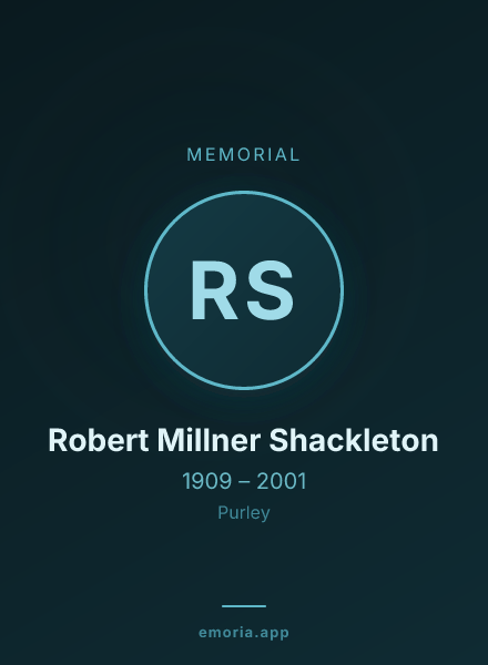 Memorial portrait of Robert Millner Shackleton