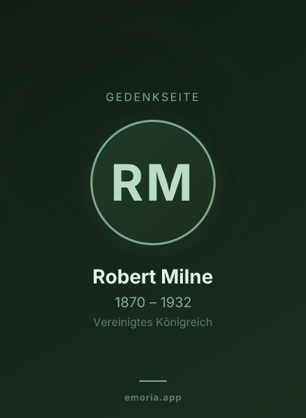 Gedenkportrait von Robert Milne