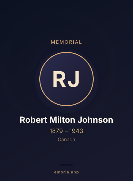 Memorial portrait of Robert Milton Johnson