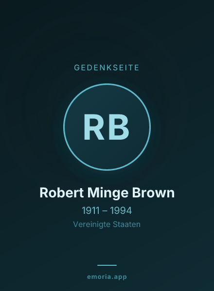 Gedenkportrait von Robert Minge Brown