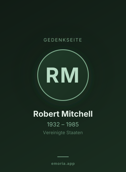 Gedenkportrait von Robert Mitchell