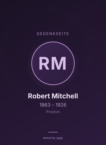 Gedenkportrait von Robert Mitchell