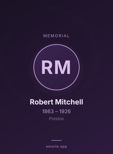 Memorial portrait of Robert Mitchell