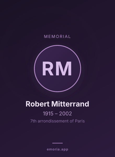 Memorial portrait of Robert Mitterrand