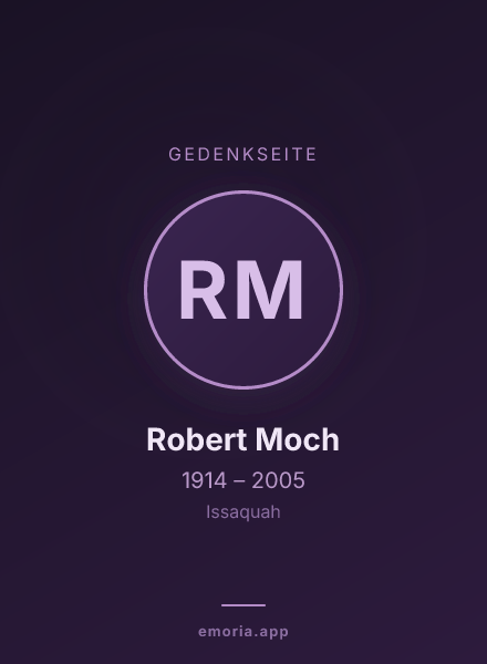 Gedenkportrait von Robert Moch