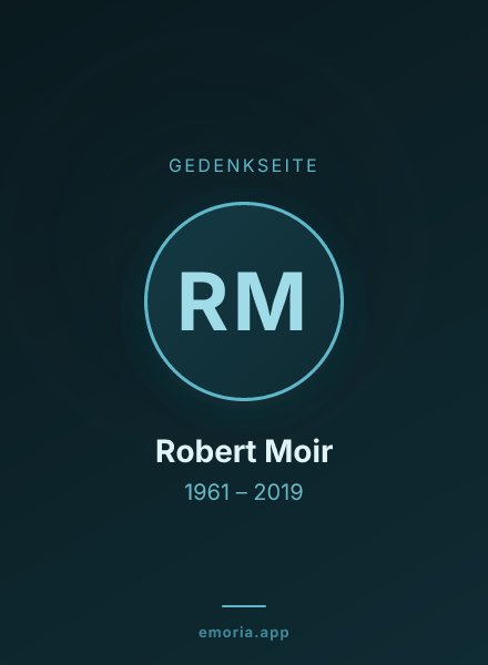 Gedenkportrait von Robert Moir