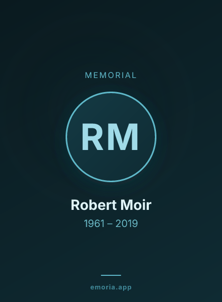 Memorial portrait of Robert Moir