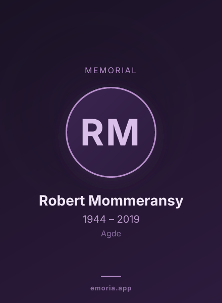 Memorial portrait of Robert Mommeransy