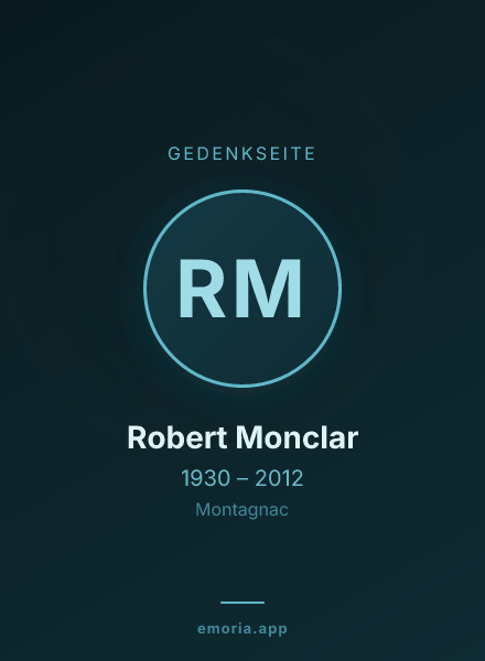 Gedenkportrait von Robert Monclar