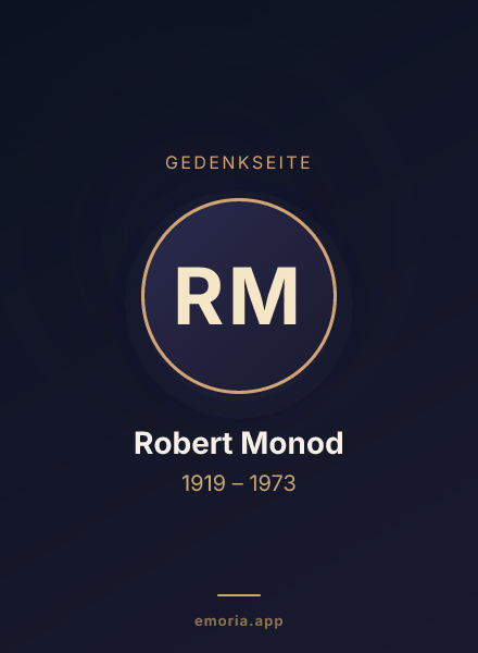 Gedenkportrait von Robert Monod