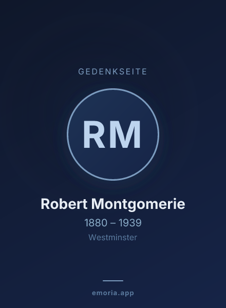 Gedenkportrait von Robert Montgomerie