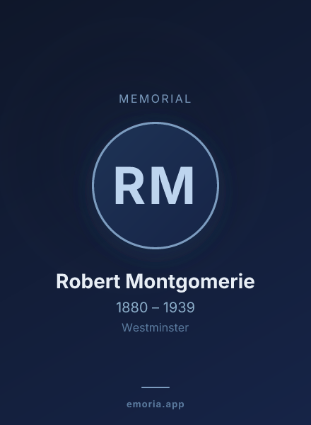 Memorial portrait of Robert Montgomerie