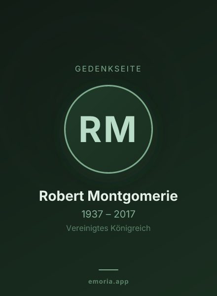 Gedenkportrait von Robert Montgomerie