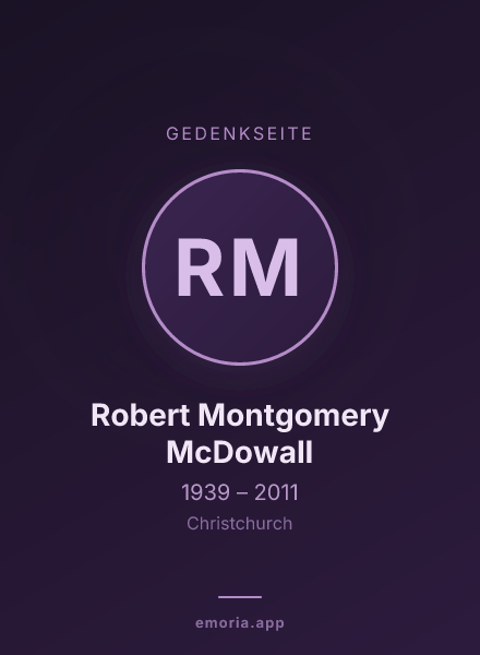 Gedenkportrait von Robert Montgomery McDowall