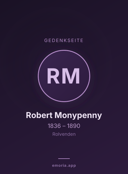 Gedenkportrait von Robert Monypenny