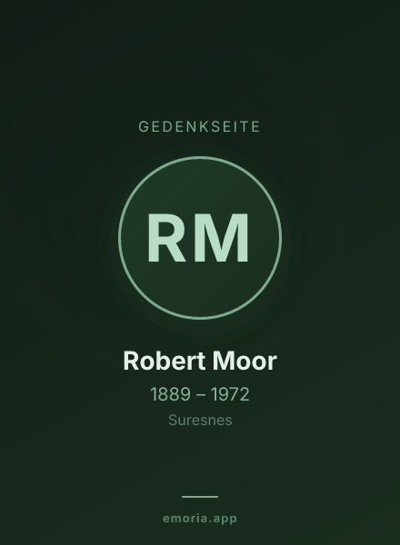 Gedenkportrait von Robert Moor