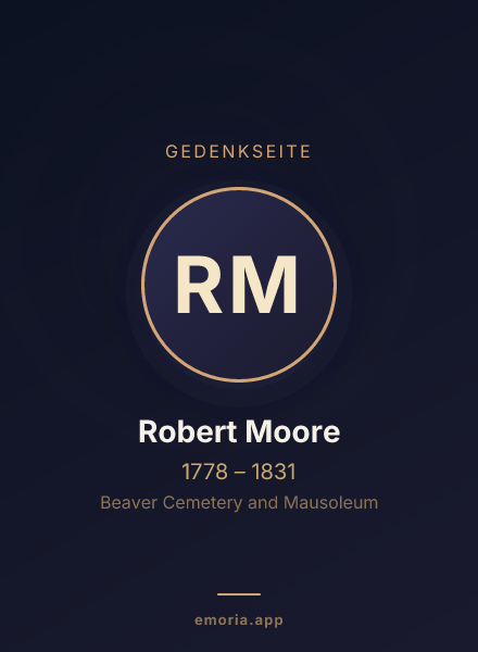 Gedenkportrait von Robert Moore