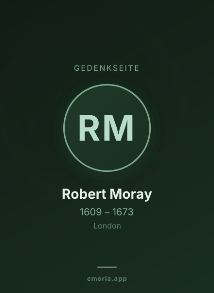 Gedenkportrait von Robert Moray