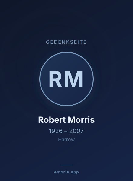 Gedenkportrait von Robert Morris