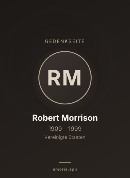 Gedenkportrait von Robert Morrison