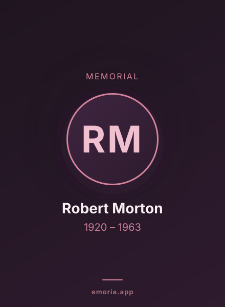 Memorial portrait of Robert Morton