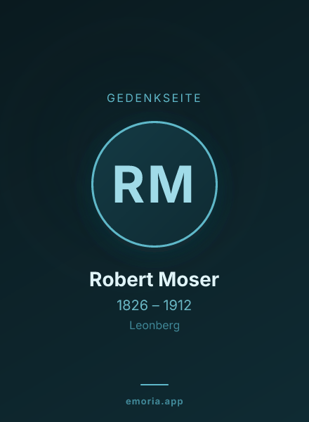 Gedenkportrait von Robert Moser