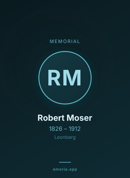 Memorial portrait of Robert Moser