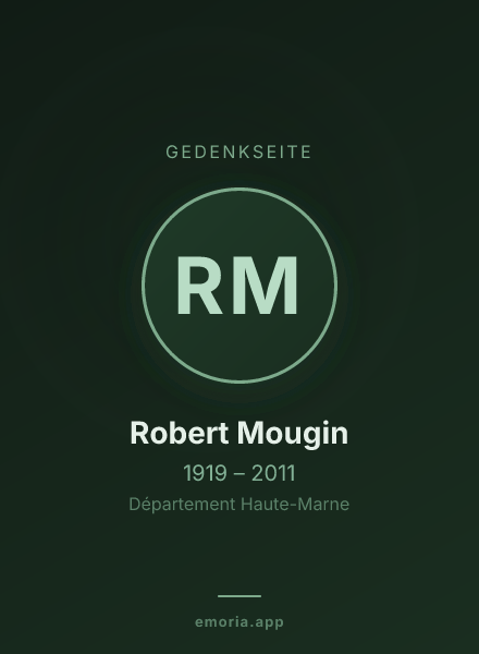 Gedenkportrait von Robert Mougin