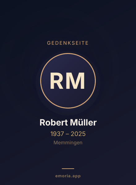 Gedenkportrait von Robert Müller