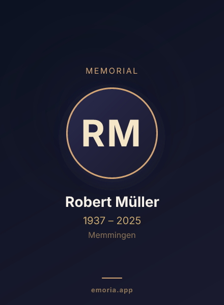 Memorial portrait of Robert Müller