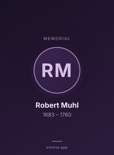 Memorial portrait of Robert Muhl