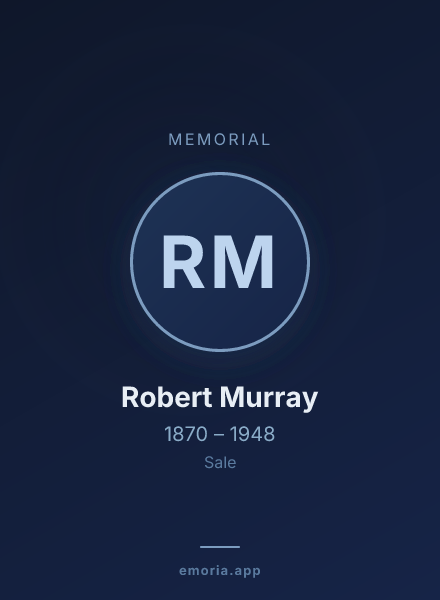 Memorial portrait of Robert Murray