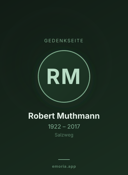 Gedenkportrait von Robert Muthmann