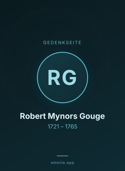 Gedenkportrait von Robert Mynors Gouge