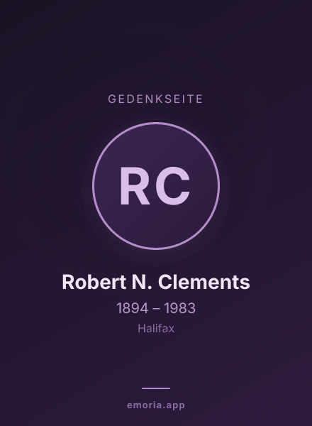 Gedenkportrait von Robert N. Clements