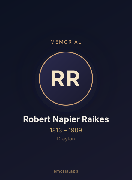 Memorial portrait of Robert Napier Raikes