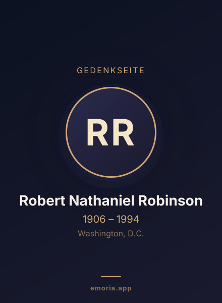 Gedenkportrait von Robert Nathaniel Robinson