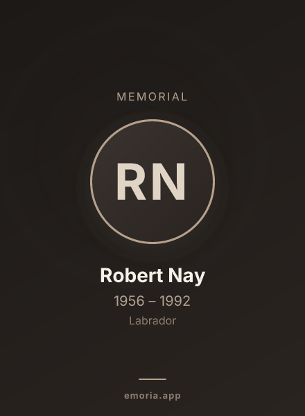 Memorial portrait of Robert Nay