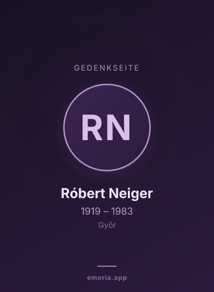 Gedenkportrait von Róbert Neiger