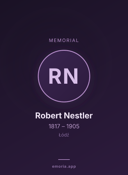 Memorial portrait of Robert Nestler