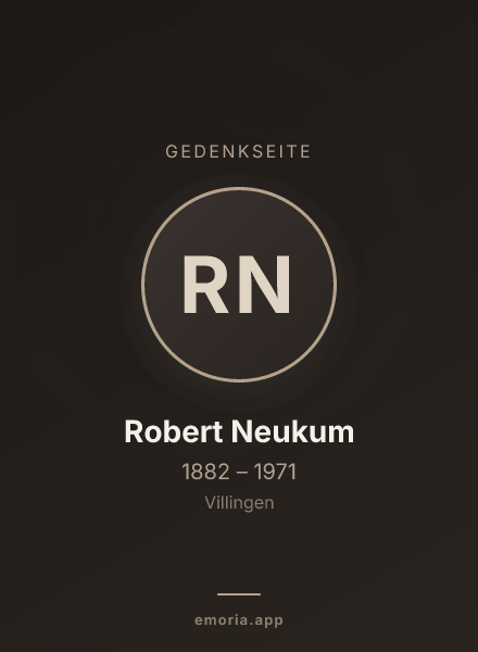 Gedenkportrait von Robert Neukum