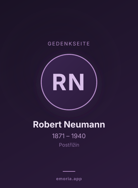Gedenkportrait von Robert Neumann