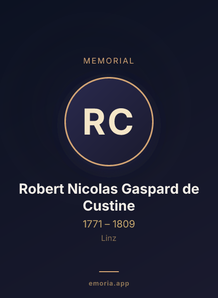 Memorial portrait of Robert Nicolas Gaspard de Custine