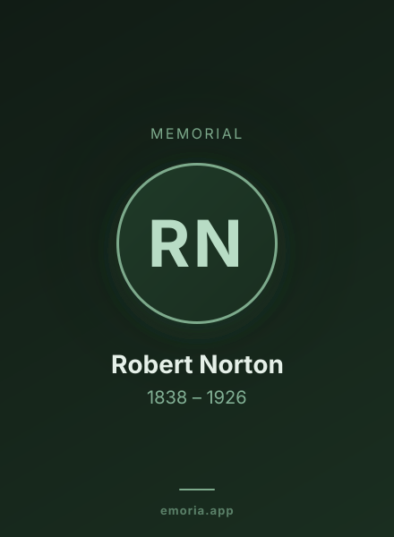 Memorial portrait of Robert Norton