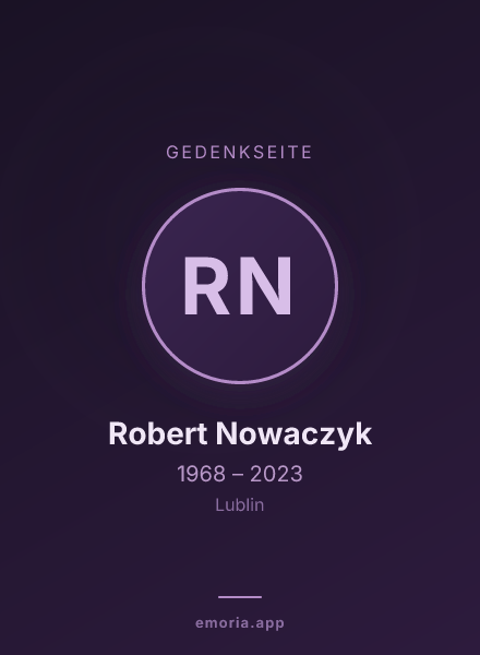 Gedenkportrait von Robert Nowaczyk