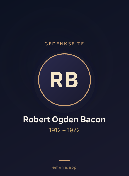 Gedenkportrait von Robert Ogden Bacon