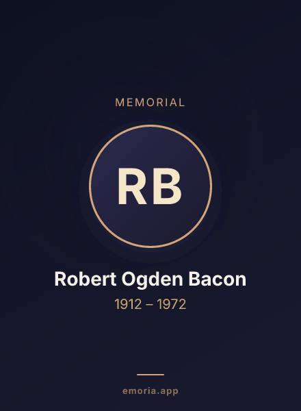 Memorial portrait of Robert Ogden Bacon