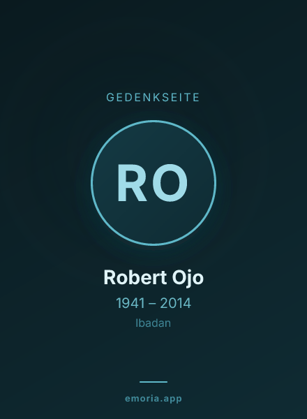 Gedenkportrait von Robert Ojo