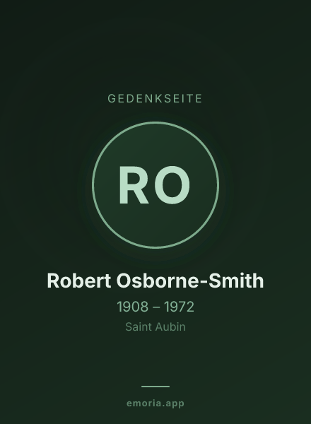 Gedenkportrait von Robert Osborne-Smith