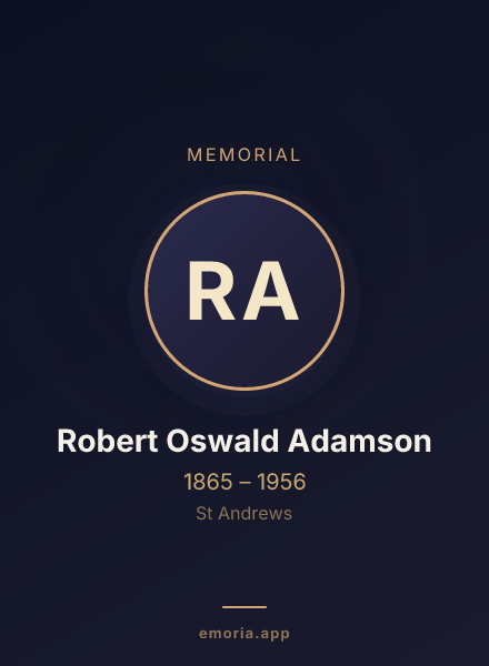 Memorial portrait of Robert Oswald Adamson